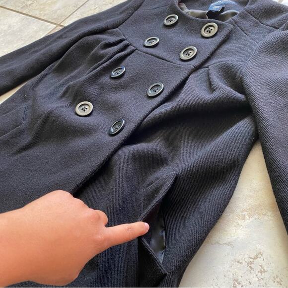 Banana Republic Women’s Black Peacoat Wool Blend size XS - Picture 4 of 7
